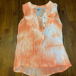 Orange tie dye blouse